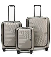 Tosca Space-X 4 Wheel Expandable Luggage Set of 3 - Champagne (Small, Medium and Large)