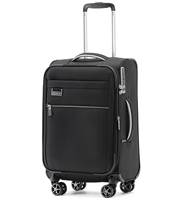 Tosca Vega 55 cm 4-Wheel Carry-on Spinner Luggage - Black