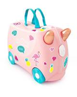 Trunki Flossi the Flamingo - Ride on Suitcase / Luggage - Carry-on Bag - Pink