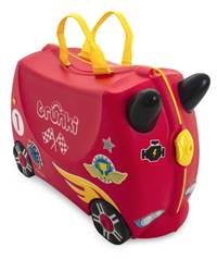 Trunki Rocco Race Car - Ride on Suitcase / Luggage - Carry-on Bag - Red
