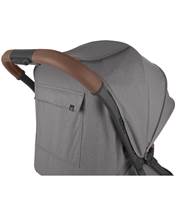 UPPAbaby Minu V2 - Travel Pram / Stroller - Charcoal Melange / Carbon / Saddle Leather (Greyson) - UPM2GY