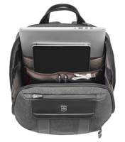 14" laptop and tablet pocket at rear of backpack