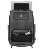 15" laptop and tablet pocket at rear of backpack
