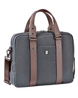 Victorinox Bodmer Dual Compartment 14" Laptop Briefcase - Grey / Brown - 602853