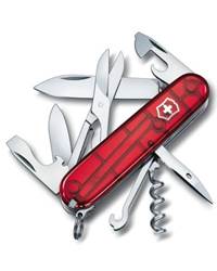 Victorinox Climber - Swiss Army Knife - Translucent Red