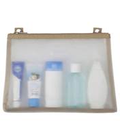 Detachable easy-clean clear zipped pouch