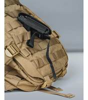 Integrated molle system allows for easy attachment of compatible outdoor gear pouches