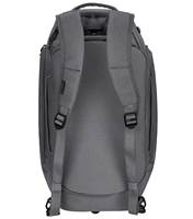 Duffel bag effortlessly converts into a backpack shape