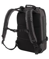 Adjustable, padded backpack straps and padded back panel