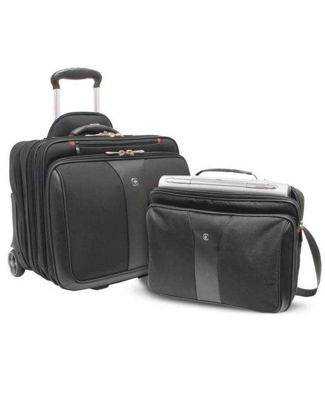 Patriot - 2-Piece Business Set with Comp-U-Roller and Matching 15.4" Laptop Case - Black