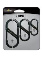 Nite Ize S-Biner Sizes 2, 3 and 4 Triple Pack - Black