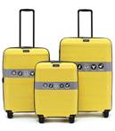 Tosca Comet 4-Wheel Expandable Luggage Set of 3 - Yellow (Small, Medium and Large)
