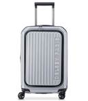 Delsey Securtime Zip 55 cm Top Opening 4-Wheel Expandable Cabin Luggage - Silver