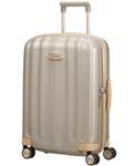 Samsonite Lite-Cube Prime Luggage : 55 cm 4 Wheel Spinner Carry-On - Matt Ivory Gold