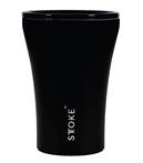 Sttoke Ceramic Reusable Coffee Cup 8oz / 227 ml - Midnight Black (Limited Edition)