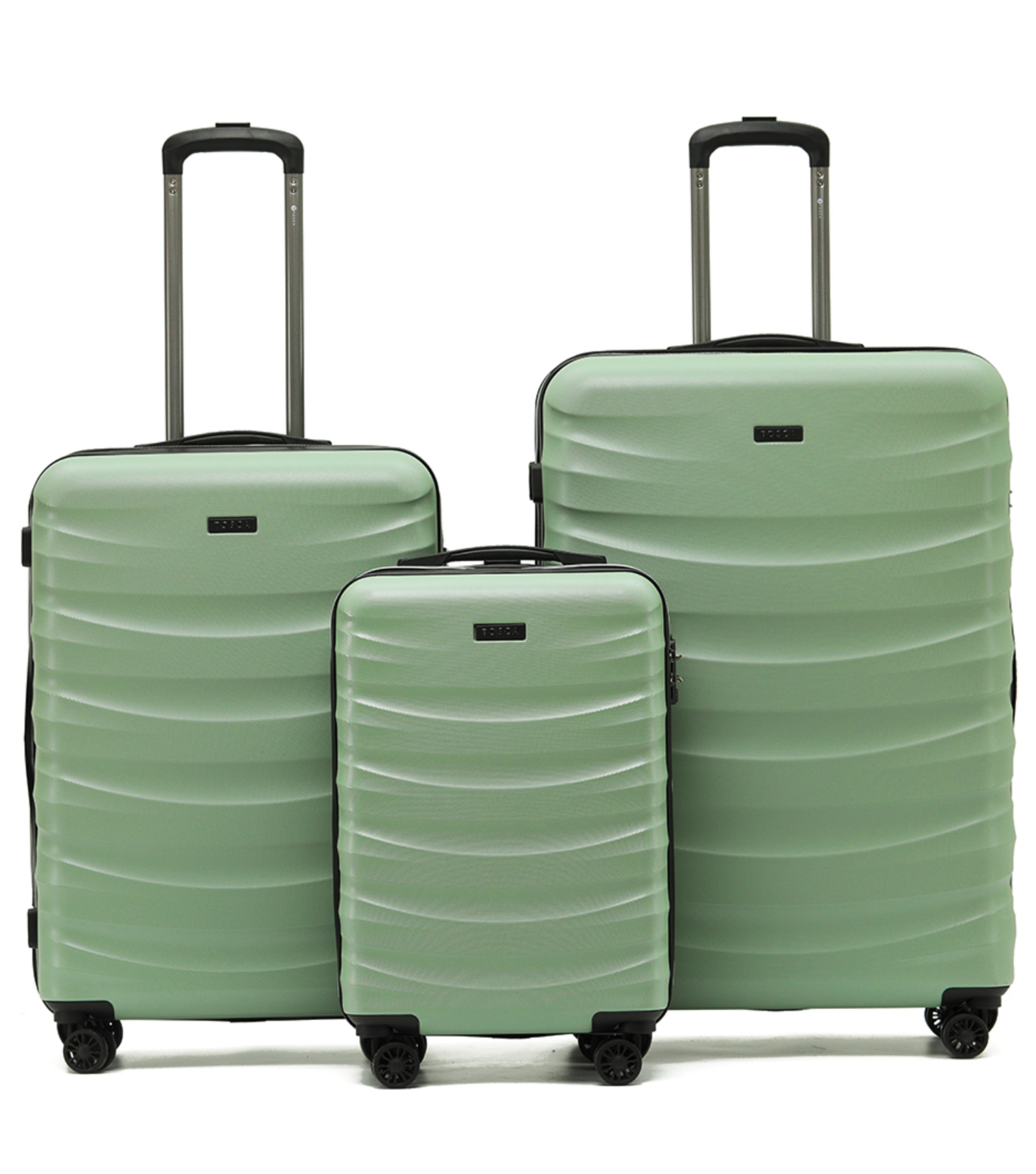 Tosca Interstellar 4-Wheel Expandable Luggage Set of 3 - Green (Small ...