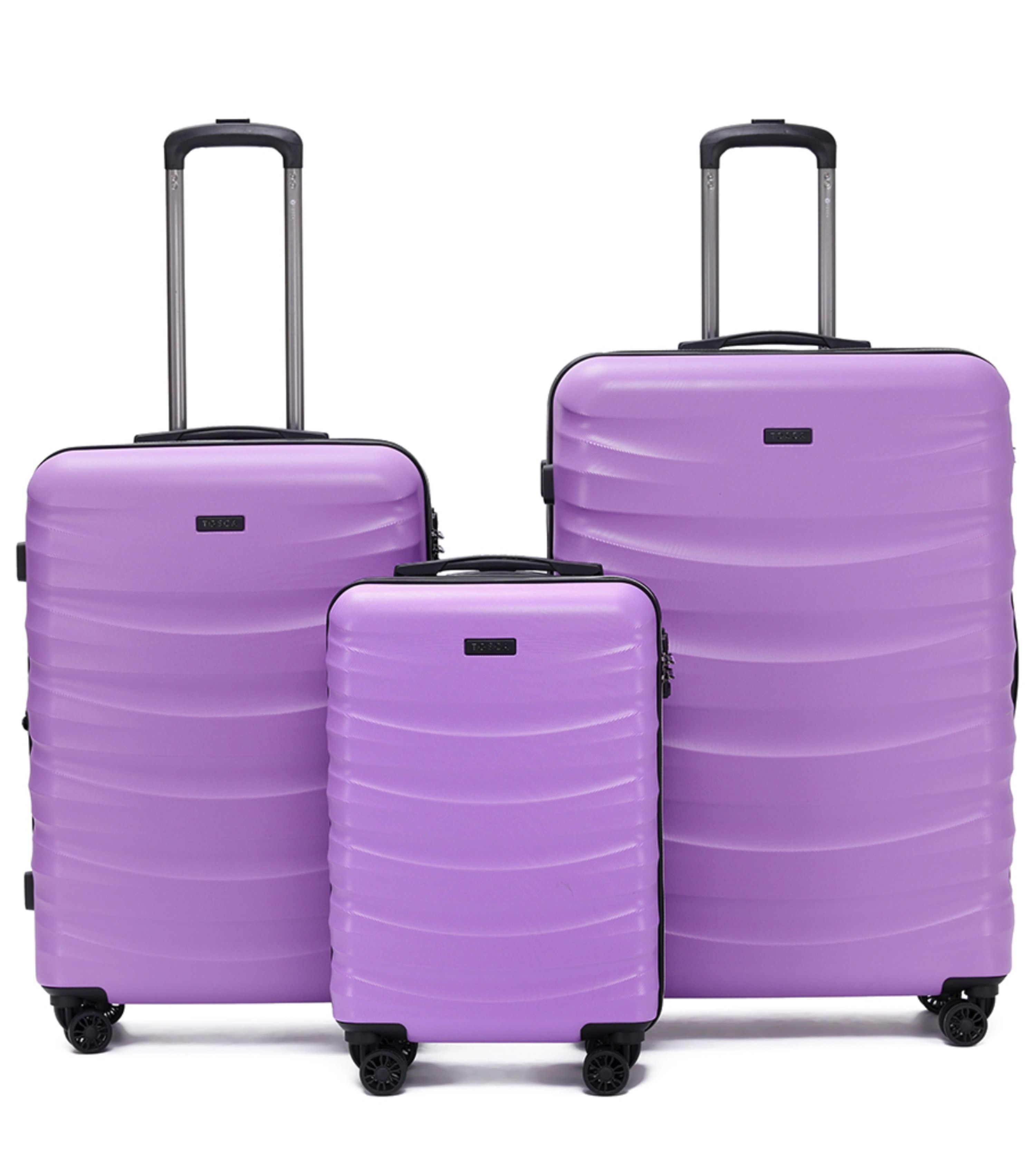 Tosca Interstellar 4-Wheel Expandable Luggage Set of 3 - Violet (Small ...
