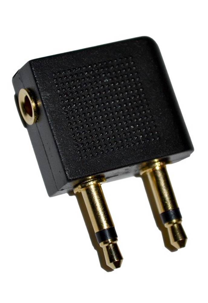 Airline / Airplane Headphone Adaptor Plug : Gold Plated Travel ( AIRLINE-ADAPTOR)