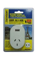 Product Image : Electrical Adaptor with USB socket for use in Europe / Bali