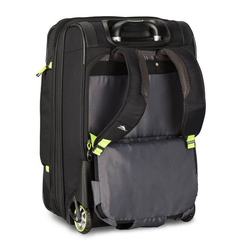 AT8 : 54cm Wheeled Drop Bottom Upright Duffle (with Hidden Back Straps) - Black / Zest : High ...