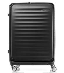 American Tourister Frontec 79 cm Expandable Front Opening Luggage - Jet Black