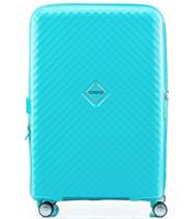 American Tourister Squasem 75 cm Expandable Spinner Luggage - Aqua Blue