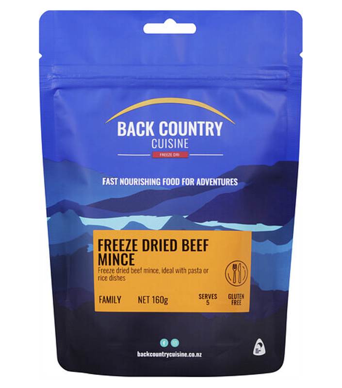 Back Country Cuisine : Freeze Dried Beef Mince (Gluten Free) - Family Serve