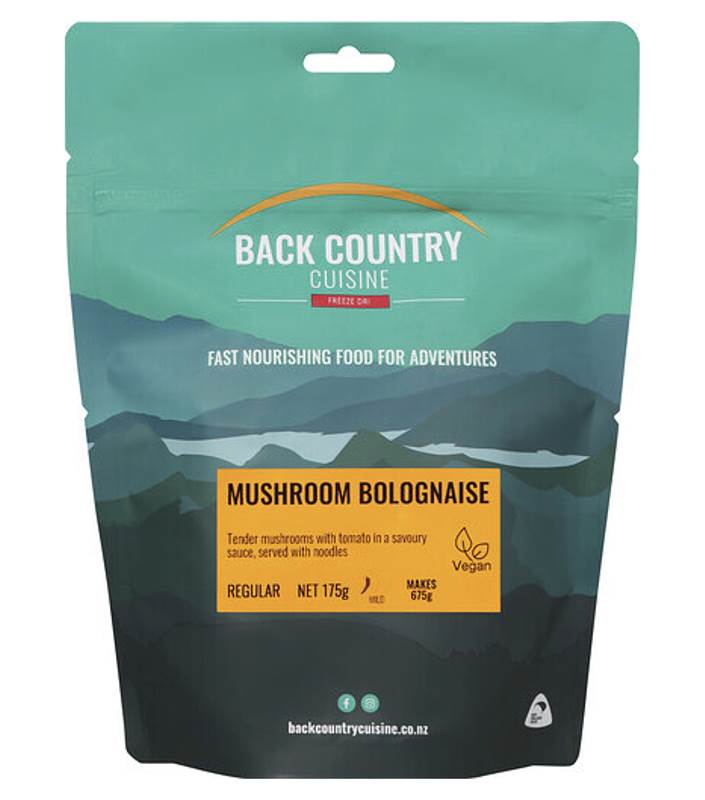 Back Country Cuisine : Mushroom Bolognaise - Vegan - Available in 2 Serving Sizes