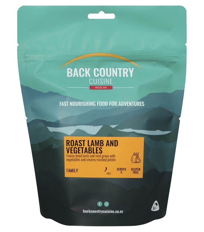 Back Country Cuisine : Roast Lamb and Vegies - Available in 3 Serving Sizes (Gluten Free) 