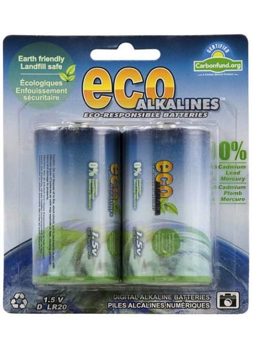 D Battery - 2 Pack : Eco Alkalines