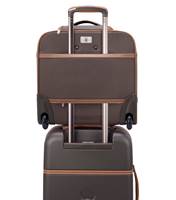 Luggage sleeve on back (luggage sold separately)