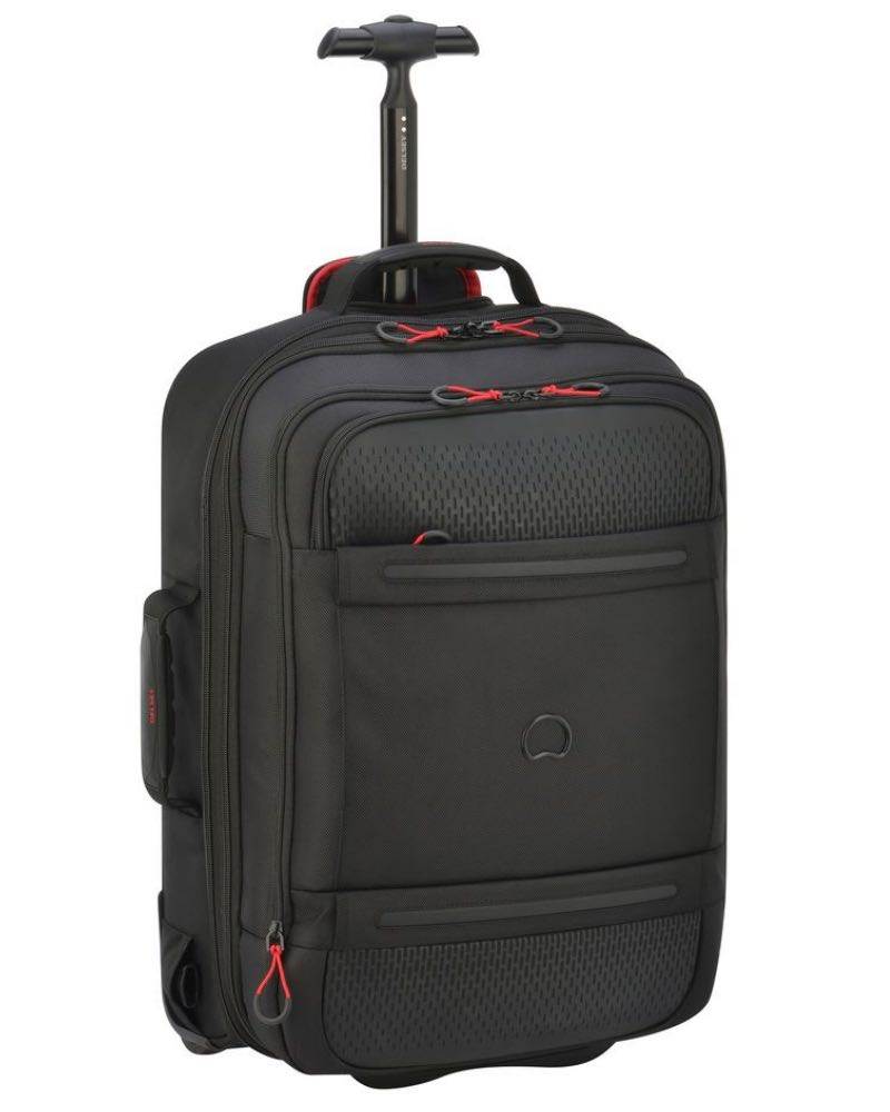 Delsey Montsouris - 2 Wheel Expandable Cabin Size Laptop Backpack (with Zip-away straps) - Black ...
