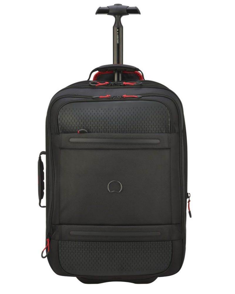 Delsey Montsouris - 2 Wheel Expandable Cabin Size Laptop Backpack (with Zip-away straps) - Black ...