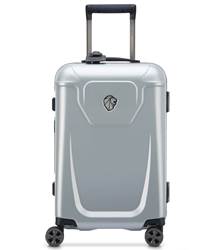 Delsey Peugeot 55 cm 4-Wheel Cabin Luggage - Silver