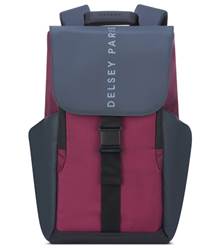 Delsey Securflap 16" Laptop Backpack with RFID - Burgundy