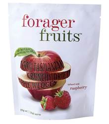 Forager Food Co - Freeze Dried Raspberry Infused Apple Wedges 20g
