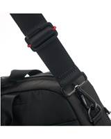Double carry-handle and removable, adjustable shoulder strap