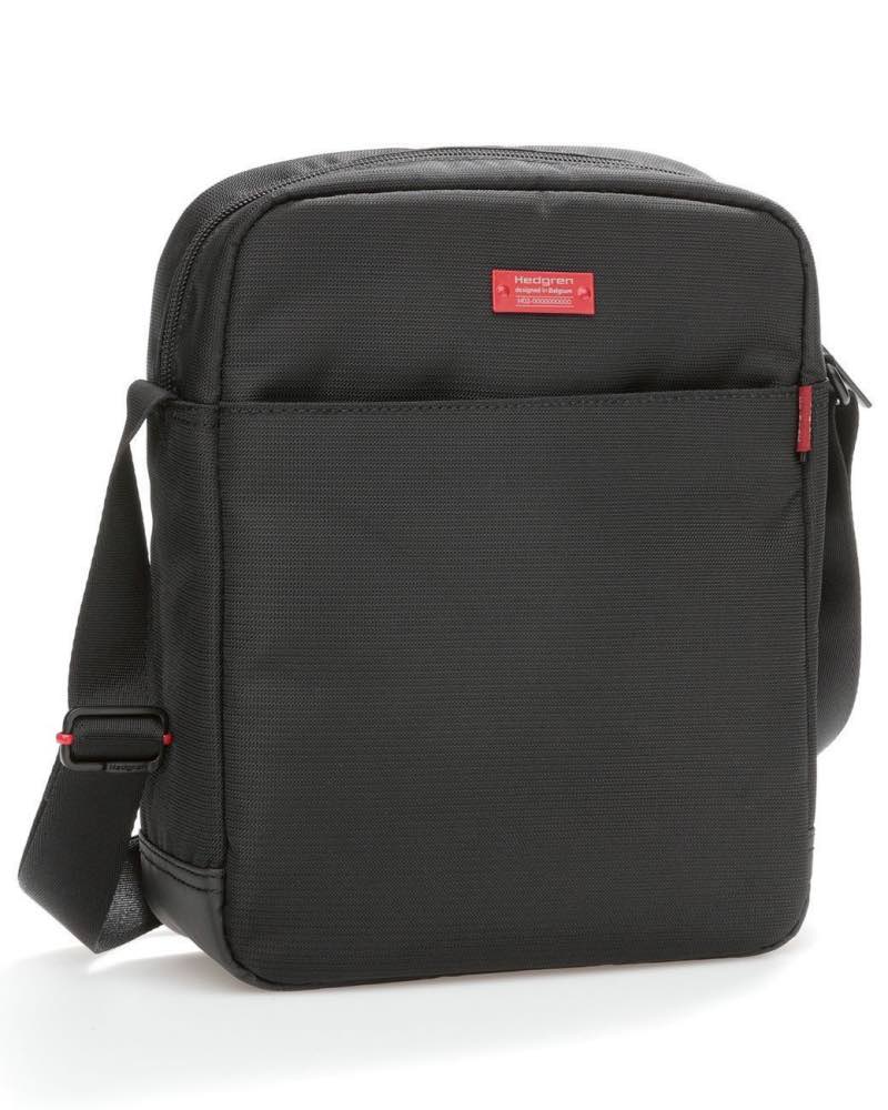 Hedgren DESCENT Men's Vertical Shoulder Bag with Tablet Pocket - Black ...