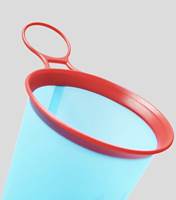 Integrated finger loop provides support when drinking or pouring, free standing when empty and full