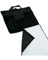 Changing pad also detaches from pocket panel and folds for use in diaper bag