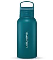 LifeStraw Go 2.0 - 1L Stainless Steel Water Filter Bottle - Laguna Teal