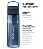 LifeStraw Go 2.0 - 1L Water Filter Bottle - Aegean Sea - LGV41LASWW