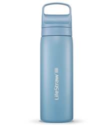 LifeStraw Go 2.0 - 500ml Stainless Steel Water Filter Bottle - Icelandic Blue
