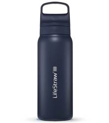 LifeStraw Go 2.0 - 700ml Stainless Steel Water Filter Bottle - Aegean Sea