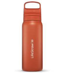LifeStraw Go 2.0 - 700ml Stainless Steel Water Filter Bottle - Kyoto Orange