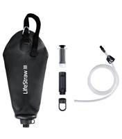 Includes: LifeStraw Peak Series 3L gravity bag with hose and standard quick connector, carabiner, leak-proof cap for water storage, easy carry strap, backwash accessory
