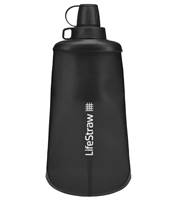 LifeStraw Peak 650ml Collapsible Squeeze Bottle with Filter - Dark Gray