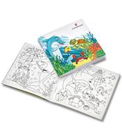 Set includes adventure-filled colouring book