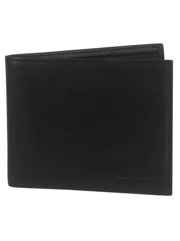 Samsonite RFID Blocking Leather Wallets : Slimline Wallet - Black by ...