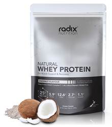 Radix Nutrition Natural Whey Protein Powder 1kg - Coconut